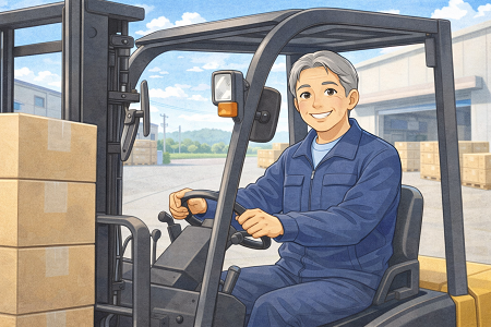 ★シニア世代のみなさん注目★ 60歳からお仕事あります！70代も元気に活躍中のフォークリフト作業♪