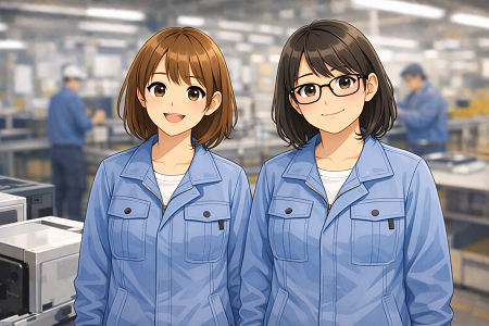 イスに座って小さな部品を検査します！モクモク作業が好きな方にオススメ！