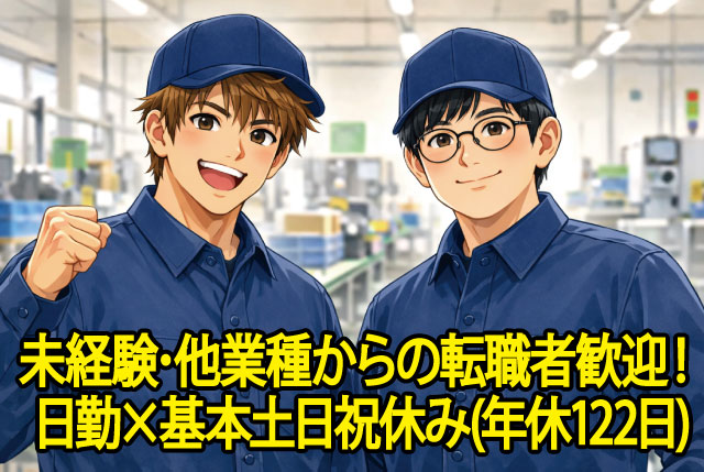 工場内での入出荷作業（正社員）／未経験者・他業種からの転職も歓迎！日勤×基本土日祝休み＆年間休日122日◎