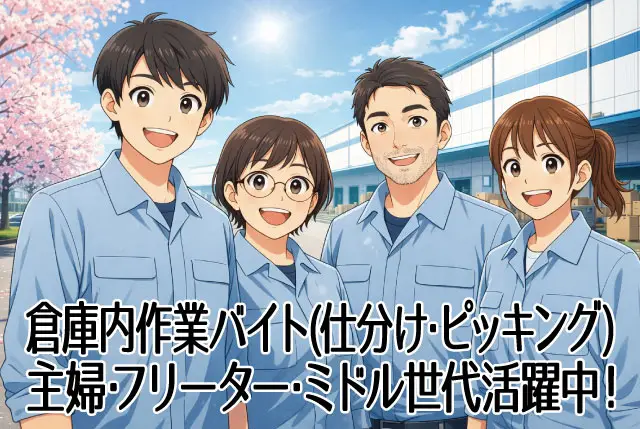 軽作業アルバイトSTAFF★ 10時スタートで朝ゆっくり・14時or15時にはお仕事終了♪
